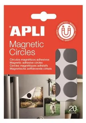Obrázok produktu pre Samolepiace kolieska, magnetické, obojstranné, 20 ks/balenie, APLI 20637