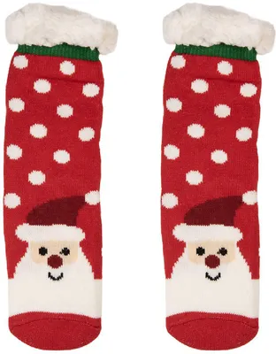 Productafbeelding van Kerstsokken, synthetisch materiaal met imitatiebont rand, one size, rood en wit, merk Juleeze, model JZSK0039