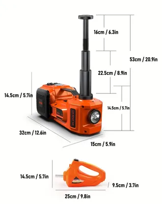 Image de Cric hydraulique - Cric de sol - Cric de garage - Cric électrique - Capacité de levage : 5 tonnes