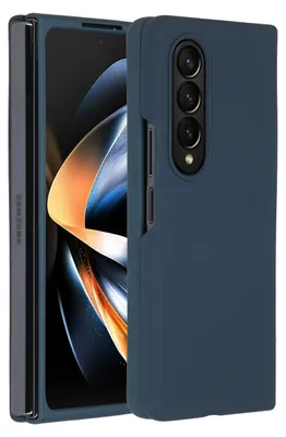 Immagine prodotto di Custodia in silicone liquido Accezz per Samsung Galaxy Z Fold 4 - Blu scuro