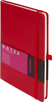 Produktbild von Notes A5 w kratkę czerwony z ekoskóry