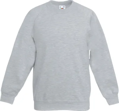 Produktbild von Fruit Of The Loom Kinder Pullover Langarm BC359 (12-13 Jahre (152)) (Grau)