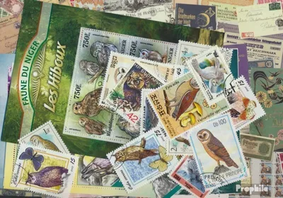 Produktbild von Briefmarken Motive 50 verschiedene Eulen Marken