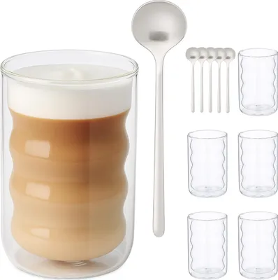 Produktbild von relaxdays Latte Macchiato Gläser mit Löffel