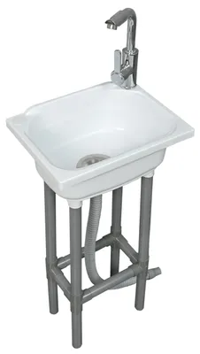 Productafbeelding van Vrijstaand Keukenspoelbak 15,1 x 11,2 inch - Kunststof met 1,25 inch Kraangat