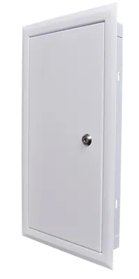 Produktbild von Laco DR-1 Revisionstür weiß Metall mit Schlüssel 250x500mm