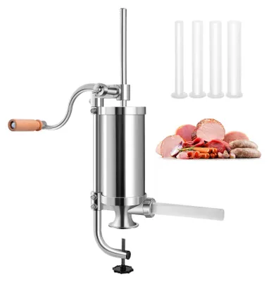 Produktbild von GOPLUS Edelstahl Wurstfueller Wurstfuellmaschine manuell Wurstmaschine Wurstpress Wurstspritze 1,5L