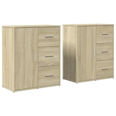 Produktbild von Sideboards 2 Stk. Sonoma-Eiche 60x31x70 cm Holzwerkstoff
