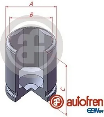 Produktbild von AUTOFREN SEINSA Bremssattel-Kolben für AUDI A4 Avant (8K5, B8) 43mm Stahl