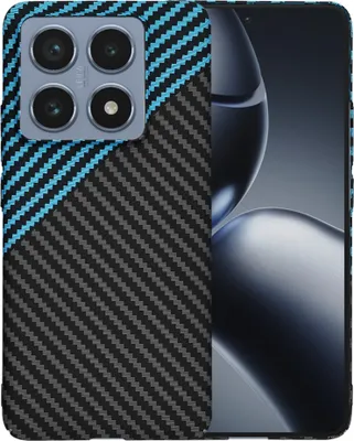 Produktbild von Techsuit Carbonite FiberShell Back Cover Hülle für Xiaomi 14T Pro - Blau/Schwarz