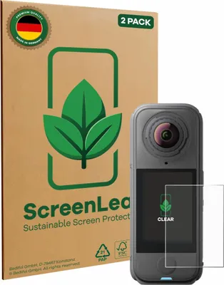 Produktbild von 2x ScreenLeaf Schutzfolie für Insta360 X4 Air Displayschutz Display Schutz Folie Klar Transparent