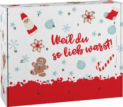 Produktbild von DIY Adventskalender "Weil du so lieb warst" zum selber Befüllen