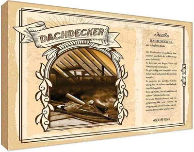 Produktbild von vianmo Holzschild 20x30 cm Dachdecker Beruf Arbeit