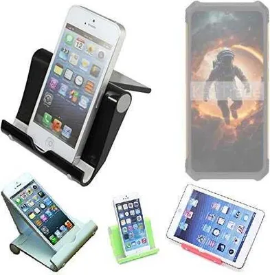 Produktbild von K-S-Trade Handy-Ständer kompatibel mit Cubot KingKong ES faltbarer Tischständer Smartphone Tablet Halterung Reise