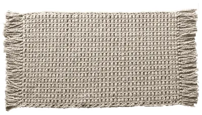 Produktbild von Heckettlane Taupe Badematte - Madras 70x120 cm - Hergestellt aus 60% Polyester 40% Baumwolle