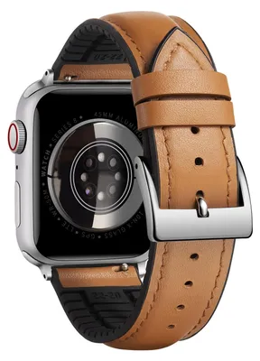 Immagine prodotto di Solidchoice - Cinturino ibrido per Apple Watch, realizzato in pelle e silicone