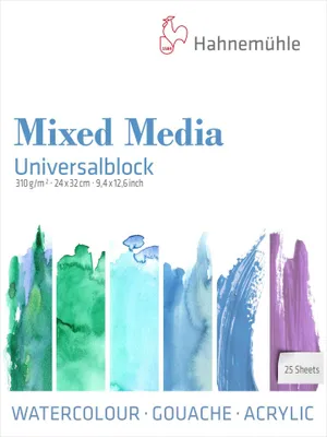 Produktbild von Hahnemühle Universalblock 25 Bl. Mixed Media 24x32 cm 310 g