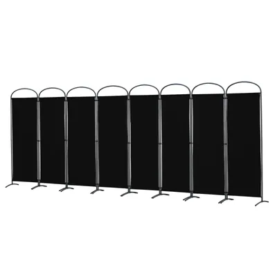 Immagine prodotto di Angel Living 8 pezzi Paravento divisorio interno Parete divisoria Pieghevole Parete divisoria interna per terrazza balcone 448x182cm Nero