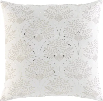 Produktbild von MAJASTICA Dekokissen 60x60cm, weiß gold bedruckt, Polyester, mit Füllung und Reißverschluss