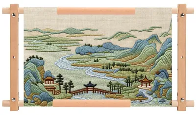Image de Solidchoice - Cadre de broderie en bois réglable, idéal pour les points de croix, dimensions : 54,5 cm