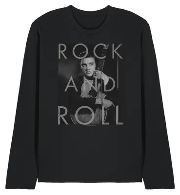 Immagine prodotto di Maglietta Elvis Presley - "Rock And Roll" unisex uomo/donna, maniche lunghe TV33258 (XXL) (Nero)
