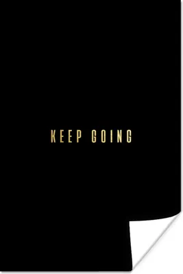 Produktbild von MuchoWow® Poster Zitat - Motivation Schwarz und Gold 40x60 cm - Plakate für die Wand - Poster Babyzimmer