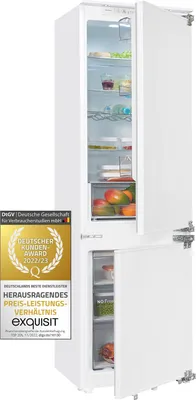 Produktbild von Exquisit Einbau-Kühl-Gefrierkombination EKGC270-70-NF-F-010E | Einbaugerät | Festtürmontage | 246 l Nutzinhalt | Weiß