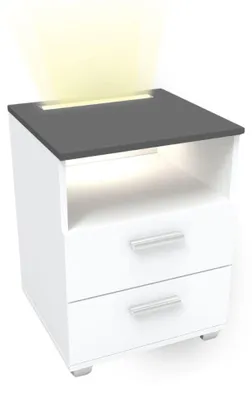 Produktbild von kalb | Mila - Nachtkonsole Nachttisch mit integr. LED Licht, dimmbar Antrahzit