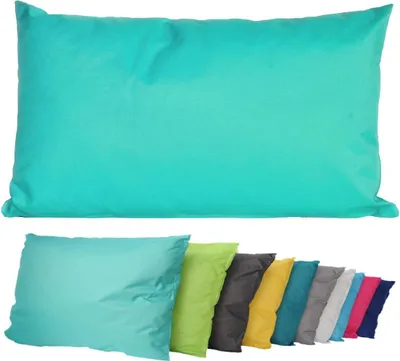 Produktbild von JACK Outdoor Lounge Kissen 30x50cm Dekokissen inkl. Füllung Wasserfest Sitzkissen Garten Stuhl Lotus Effekt, Farbe:Aqua