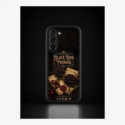 Image de Coque de protection pour Samsung S23, étui de téléphone avec motif de rose noire – LUNØIR ©