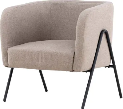 Obrázek produktu pro FURNLUX Křeslo Rika béžovo-černé 65 cm / Hlavní barva: béžová / Rozměry: 65 x 66 x 70 cm