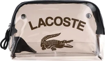 Produktbild von LACOSTE Kulturbeutel Double Make Up Pouch Transparent Noir Ermine