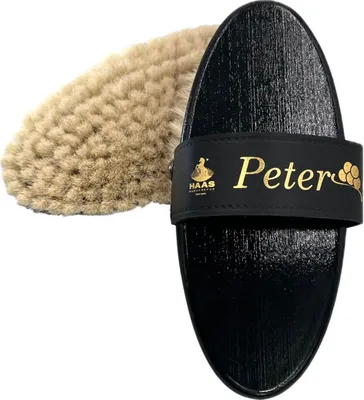 Produktbild von Haas Ziegenhaarbürste Peter Pferdebürste Schwarz