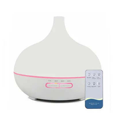Produktbild von Luftbefeuchter, Diffuser, Ultraschall-Vergeber, Diffusor, 7 Farben Wechsel, 550ml Wassertank, für Schlafzimmer, Büro, Yoga, Spa, Fernbedienung, Weiß
