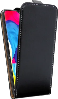 Zdjęcie produktu dla cofi1453® Etui z klapką kompatybilne z SAMSUNG GALAXY M10 (M105FD) Etui na telefon komórkowy Pionowe składane etui ochronne Flip Cover Czarny
