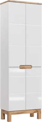 Produktbild von Comad Bali Hochschrank Weiß Hochglanz Eiche Wotan 60x187x33cm