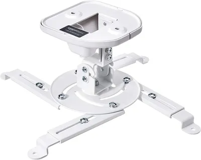 Produktbild von Amazon Basics Projektorhalterung Heimkino Neigbar Decken Wand Montage Weiß Tragkraft 15 kg
