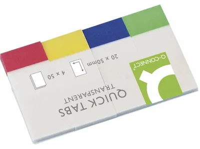 Produktbild von Q-CONNECT Page Markers, Gemischte Farben, 50 mm, 78 mm, 5 mm, 10 g, China