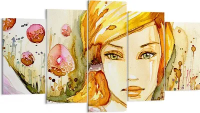 Produktbild von Bild auf Leinwand - Leinwandbild - Frau Sommer Blume - 160x85cm - Wand Bild - Wanddeko - Wandbilder - Leinwanddruck - Bilder - Kunstdruck - Wanddekoration - Leinwand bilder - Wandkunst - EA160x85-3538