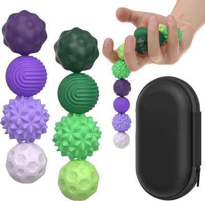 Productafbeelding van Magnetische stressballen voor volwassenen en jongeren - Set van 8 - Siliconen sensorisch speelgoed - Autisme - Adhd