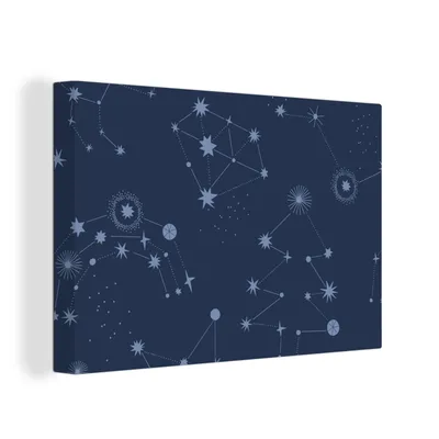 Obrázok produktu pre OneMillionCanvasses® - Maľba na plátne - Obraz na plátne Nástenná maľba na plátne - Vesmír - Hviezdy - Deti - 150x100cm - Fotografia na plátne - maľba