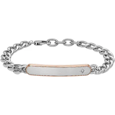 Produktbild von Fossil JF04395998 Herren Armband Edelstahl Bicolor Rose weiß 22 cm