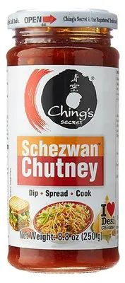 Zdjęcie produktu dla Sos Schezwan Ching's Secret Schezwan Chutney 250 g – ostry czosnkowy smak