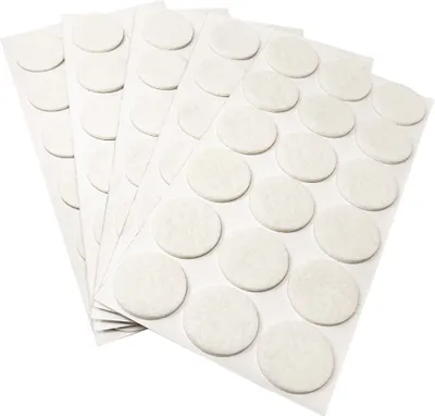 Produktbild von Adsamm® | 90 x selbstklebende Filzgleiter / Weiß / Ø 36 mm / rund / Möbelgleiter aus Filz mit 3.5 mm Stärke