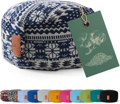 Productafbeelding van Ronde yogabolster 30 x 15 cm met afneembare wasbare overtrek, gevuld met biologische spelt