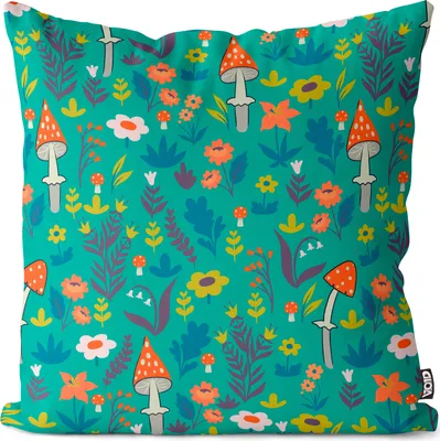 Produktbild von VOID Pilze Blumen Sommer Kissenbezug Kissenhülle Sofakissen Kissen Deko Outdoor-Kissen Dekokissen