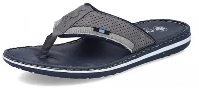 Produktbild von Rieker Herren Pantolette sportlicher Zehentrenner maritim 21084, Größe:43 EU, Farbe:Grau