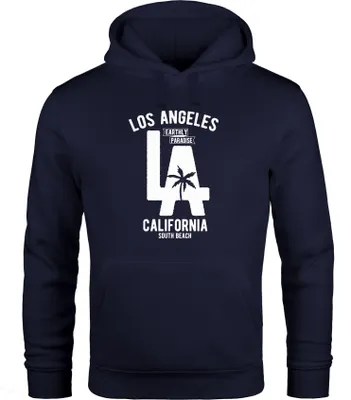 Produktbild von Hoodie Herren Los Angeles California LA Palme Neverless® navy XL