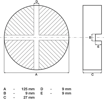 Produktbild von BGS 72111 | Gummiauflage | für Wagenheber | 125 x 27 mm