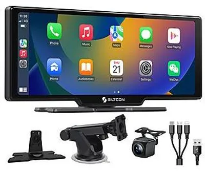 Produktbild von Siltcon® CarPlay Display 10,26 Zoll – Wireless Apple CarPlay & Android Auto – Navi Auto – Touchscreen + HD Rückfahrkamera